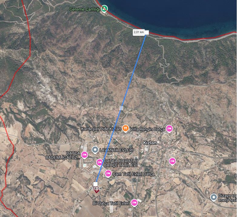 DATÇA KIZLAN'DA GELİŞEN BÖLGEDE YOLA CEPHELİ ARAZİ